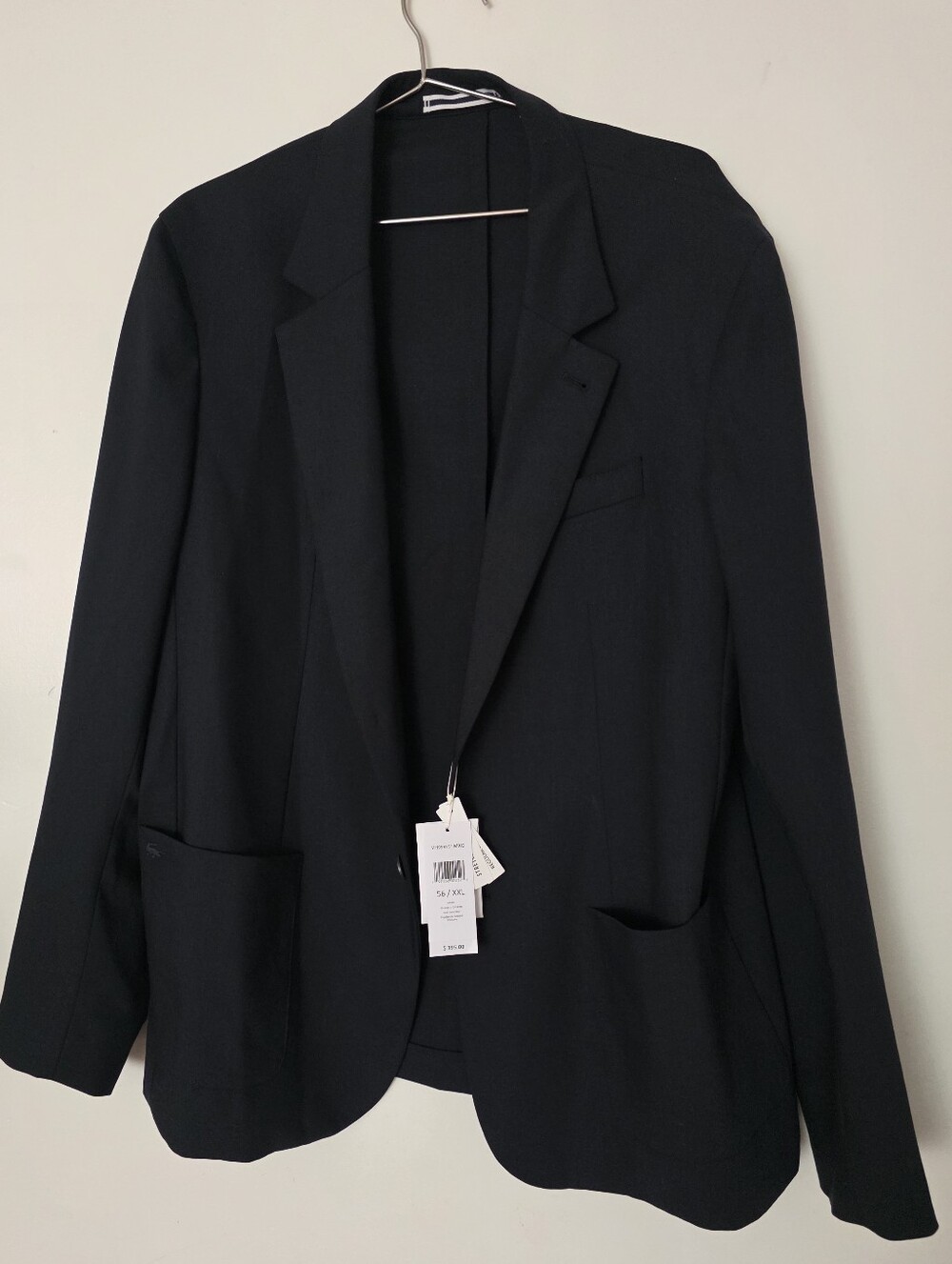 Lacoste Men's Black Stretch Cotton Blazer